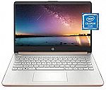 HP 14" HD 14-dq0030nr Laptop (N4020 4GB 64GB Rose Gold) $189.99