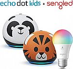 Echo Dot (4th Gen) Kids 2-pack + Bluetooth Bulb $60 and more