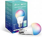Kasa Smart WiFi 800 Lumens Dimmable Smart LED Light Bulb (Multicolor) $10 (Org $14)