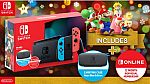 (12/3) Nintendo Switch Console + Carrying Case + 12-Month Membership $299