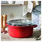 4-Qt STAUB Cast Iron Oven with Glass Lid $100