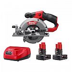 Milwaukee M12 5-3/8 in. Circular Saw with 2 x 6ah batteries $189