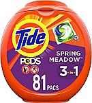 81-Count Tide PODS Laundry Detergent Soap PODS, HE, Original Scent $16