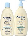 Aveeno Baby Bundle (18-oz Lotion + 18-oz Wash & Shampoo) $8