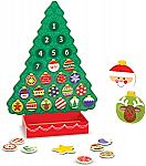 Melissa & Doug Countdown to Christmas Wooden Magnetic Advent Calendar (Santa) $10