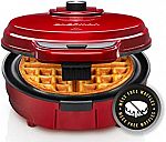 Chefman Anti-Overflow Belgian Waffle Maker (Red) $17 and more