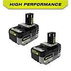 2-pack RYOBI ONE+ HP 18V HIGH PERFORMANCE Lithium-Ion 6.0 Ah Battery + 2-pack 2.0Ah Compact Battery $149 