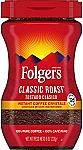 Folgers Classic Roast Instant Coffee Crystals, 8 Ounces $3.49