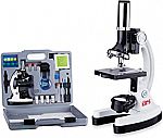 AmScope 120X-1200X 52-pcs Kids Beginner Microscope STEM Kit $35 and more