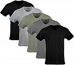 5-Pack Gildan Men's V-Neck T-Shirts (Assorted) $11.50
