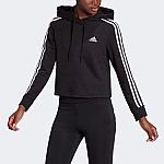 adidas Women's Essentials 3-Stripes Cropped Hoodie 2 for $29.98