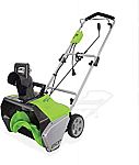 Greenworks 13 Amp 20-Inch Corded Snow Thrower $100 and more