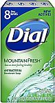8-Ct 4 Oz Dial Antibacterial Bar Soap (Mountain Fresh) $3.71