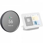 Google Nest Thermostat + Nest Hub (2nd Gen) $100