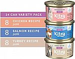 24-Cans Brand Kitzy Wet Cat Food Variety Pack $6.79 and more