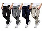 GBH Men's: 2-Pack Slim Fitting Cotton Cargo Belted Pants $30 