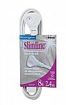 8' Woods SlimLine 3-Outlet 16/3 Flat Plug Indoor Extension Cord $4.48