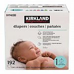 Kirkland Signature Diapers Sizes 1-6 from $23.99