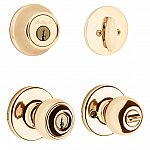 Kwikset 690P 3 Polo Knob with Single Cylinder Deadbolt Combo Pack $6