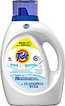 92-Oz Tide Liquid Laundry Detergent (Free & Gentle) $9