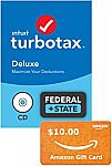 TurboTax Deluxe 2021 + $10 Amazon Giftcard From $39.99