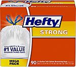 90-Ct Hefty Strong Tall Kitchen Trash Bags $10.49 and more