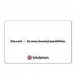 $100 Lululemon e-Gift Card $90