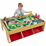 KidKraft Waterfall Mountain Wooden Train Set & Table $85