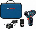 Bosch Max 2-Speed Pocket Driver Kit w/ 2 Batteries, Charger & Case $62