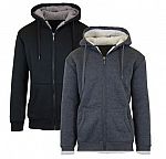 Prime Members: 2-Pack Men's/Women's Sherpa Lined Fleece Hoodies $20
