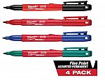 Milwaukee INKZALL Fine Point Jobsite Permanent Markers $3.48