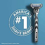 Gillette Mach3 Men's Razor Handle + 4 Blade Refills $7.69