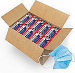 40 Boxes SupplyAID 3-Layer Disposable Face Mask (50-Ct/Box) $60