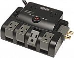 Tripp Lite 6-Outlet (4 Rotatable, 2 Fixed) 1440 Joules Surge Protector w/ 6' Cord $12