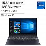 Lenovo IdeaPad 5 15.6" Touchscreen Laptop: i7-1165G7, 12GB, 512GB $649.99