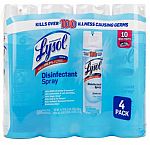 Costco Members: Lysol Disinfecting Spray, 19 oz, 4-count $27.59