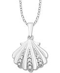 Macys - Diamond Seashell 18" Pendant Necklace $25 (75% Off) & more