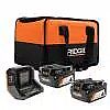 RIDGID 18V Li-Ion (2) 4.0 Ah Battery Starter Kit $99