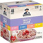 48-Count Quaker Instant Oatmeal Fruit and Cream (Variety Pack) $8.80