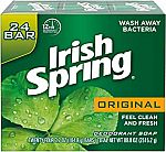 24-Count 3.7-oz Irish Spring Deodorant Soap Bar (Original) $8 & More