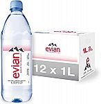 12-Pack 1-L Evian Natural Spring Water $11.44