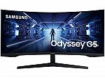 SAMSUNG Odyssey G5 34" WQHD 2K  Curved Gaming Monitor $500 + Free Shipping