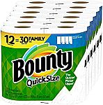 Bounty Quick-Size Paper Towels Family Rolls: 8-Ct $20, 12-Ct $28.40