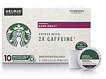 60-Ct Starbucks Dark Roast K-Cup Coffee Pods w/2X Caffeine $25