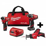 Milwuakee M12 Kits with Free Tool (Home Depot Special Buy of the Day)