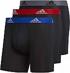 3-Pack adidas Men's Performance Boxer Briefs Underwear $14.25