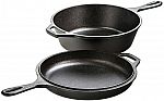 Lodge Pre-Seasoned Cast Iron 10.25" 2-Piece Set Cooker $37