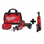 Milwaukee M12 FUEL Hackzall + M12 3/8" Ratchet $179