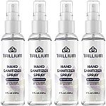 4-Ct 4-Oz Trillium Liquid Hand Sanitizer Spray with 80% Alcohol $1.93