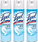 3-Pack 19-oz Lysol Disinfectant Spray $12.75